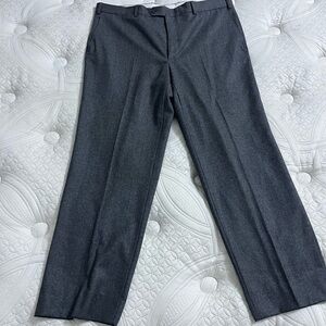 Luciano Barbera Charcoal Gray Trousers. Made in Italy